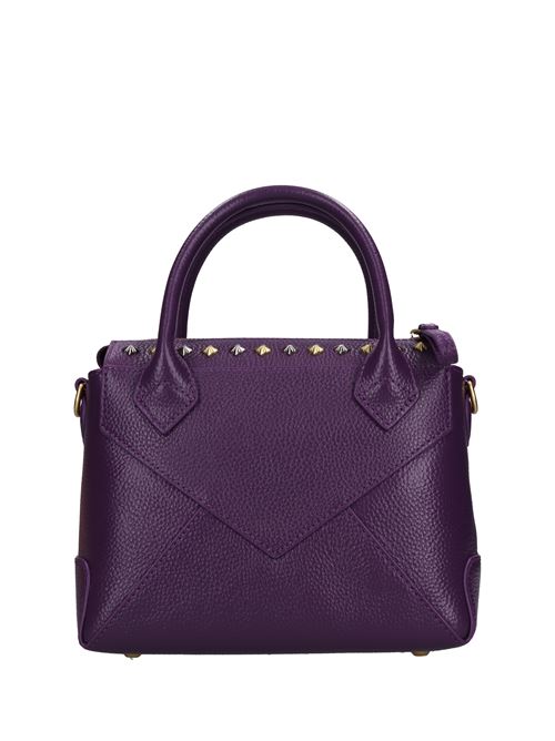 Borsa FRIVOLOUS SMALL in pelle e borchie LA CARRIE | 142P-LS-115-TBLVIOLETTO
